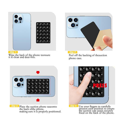 Soporte con Ventosas Techsuit SB-PAD, Negro