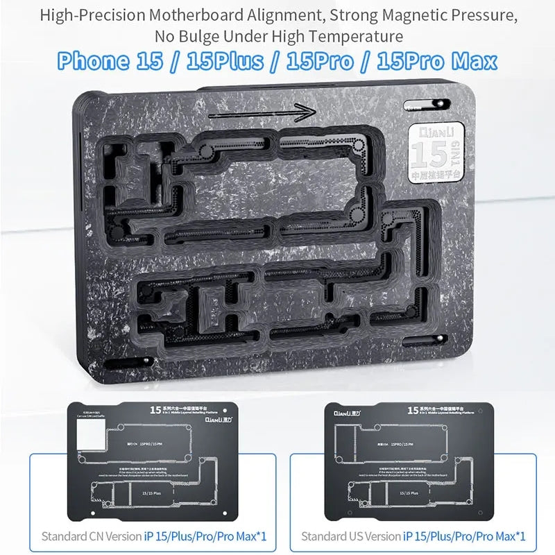 Soporte de Trabajo PCB Magnético QIANLI para Apple iPhone 15 Series