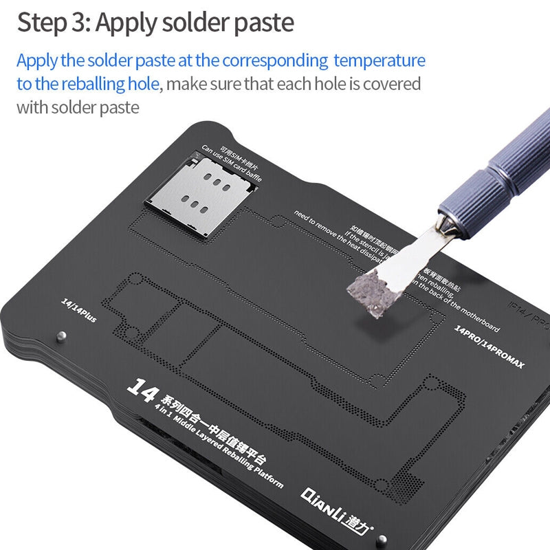 Soporte de Trabajo PCB Magnético QIANLI para Apple iPhone 15 Series