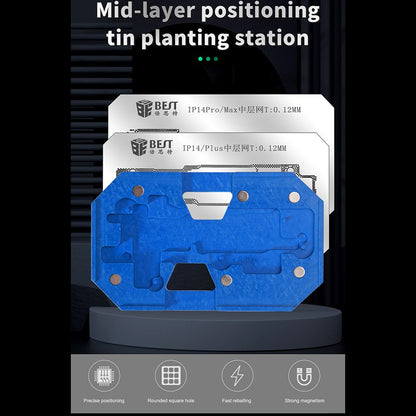 Soporte de Trabajo Reballing Best BST-084 para Apple iPhone 14 Series