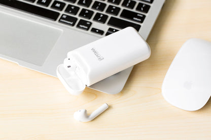 Batería externa inalámbrica Pitaka Air Pal Essential para Apple Airpods Gen 1 / Gen 2, 1200mAh, 5W, Blanco AP1002