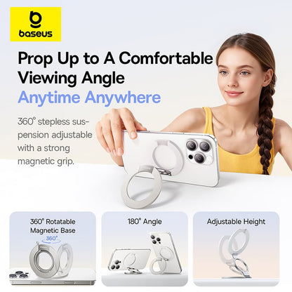 Soporte Anillo Baseus MagPro 3, Universal, Blanco S0TY002131