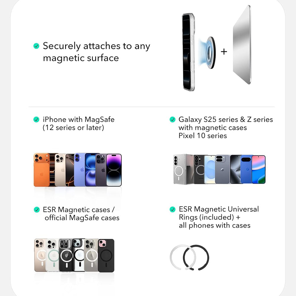 Soporte Anillo ESR HaloLock, Negro