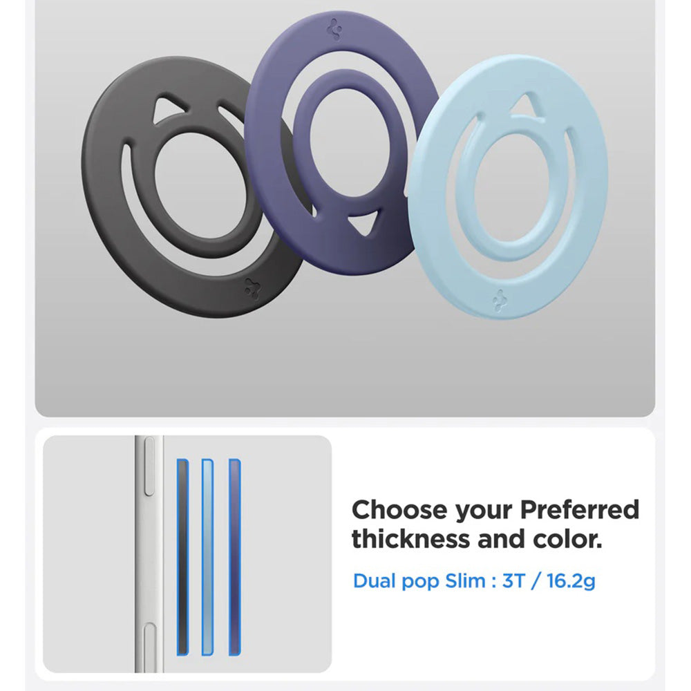 Soporte Anillo Spigen Dual Pop, Universal, Azul AMP11368