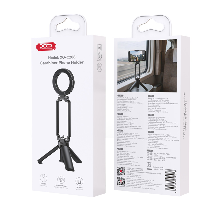 Soporte Magnético XO Design C208, Universal, Negro