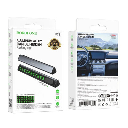 Soporte para Número de Teléfono de Coche Borofone FC3 Ronny