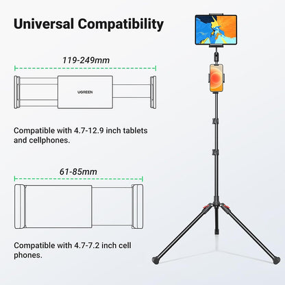 Soporte de Suelo UGREEN LP585 para Teléfono / Tableta, Universal, Negro
