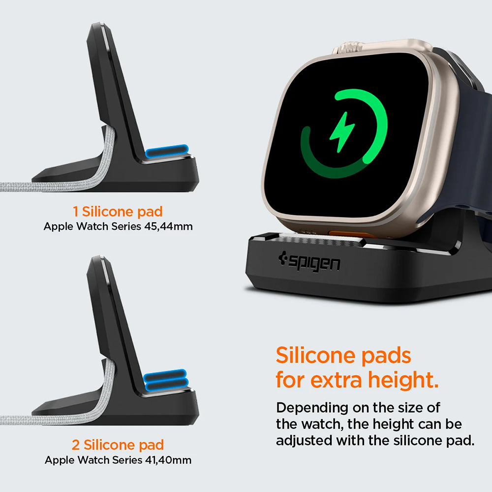 Soporte Spigen Rugged Armor para Apple Watch Series, Negro AMP05764