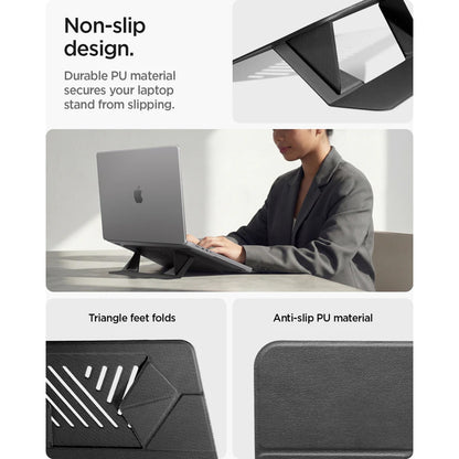 Soporte Spigen Slim Fold LD201-S6 para portátil máx. 14 pulgadas, negro AMP11115
