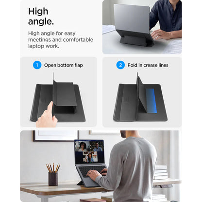 Soporte Spigen Slim Fold LD201-S7 para portátil máx. 14 pulgadas, Negro AMP11116