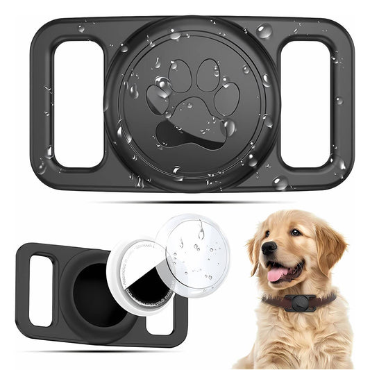 Soporte Techsuit BuddyGuard DG1 para Apple AirTag en el Collar de Mascota, Negro