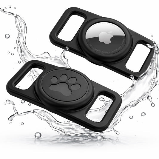 Soporte Techsuit BuddyGuard DG1 para Apple AirTag en el Collar de Mascota, Negro