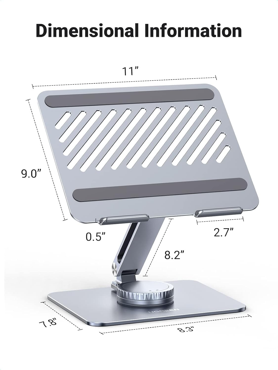 Soporte UGREEN LP592 para Laptop 11inch - 17.3inch, Gris