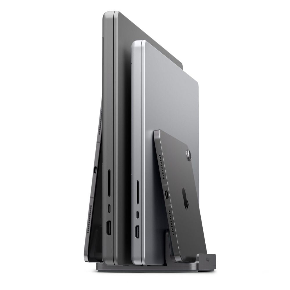 Spigen LD208S4 Two Vertical Stand for Laptop with thickness 14mm - 27mm, Grey AMP10640