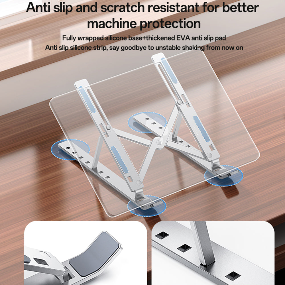 Soporte Yesido LP07 para Laptop 13 pulgadas - 20 pulgadas, Plateado