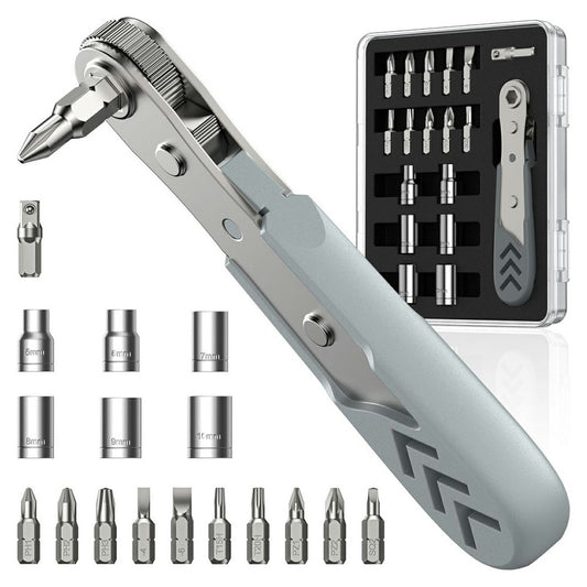 Destornillador de Carraca Axth, 17 en 1, Gris