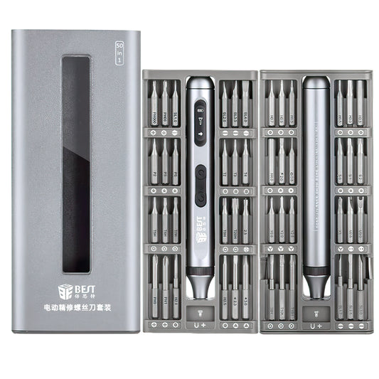 Destornillador Eléctrico Best BST-9933A, 50en1, Plateado