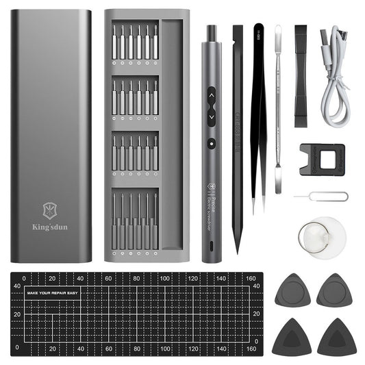Destornillador Eléctrico King'sdun, 62en1, Gris