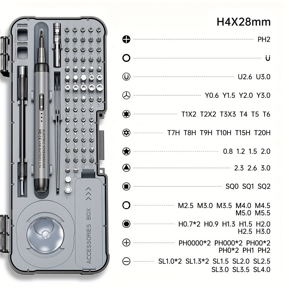 Destornillador Eléctrico OEM, 88en1, Gris