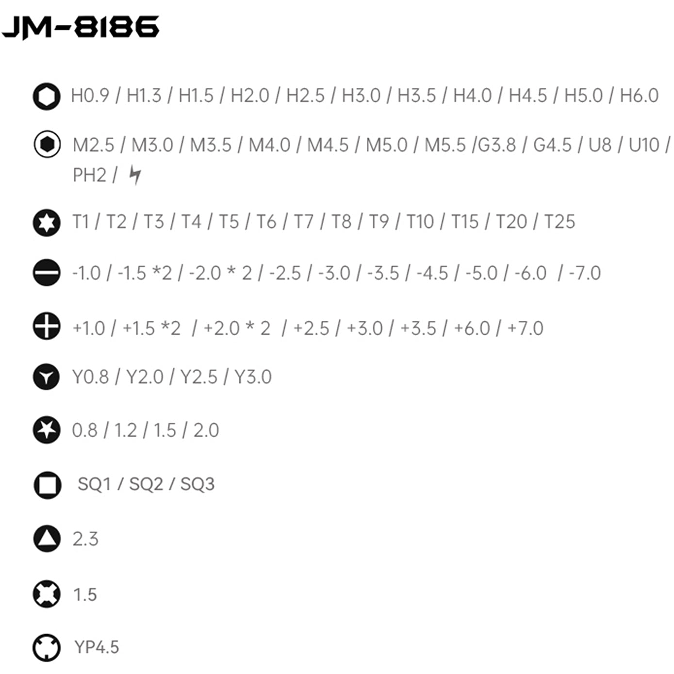 Surubelnita Jakemy JM-8186, 83en1