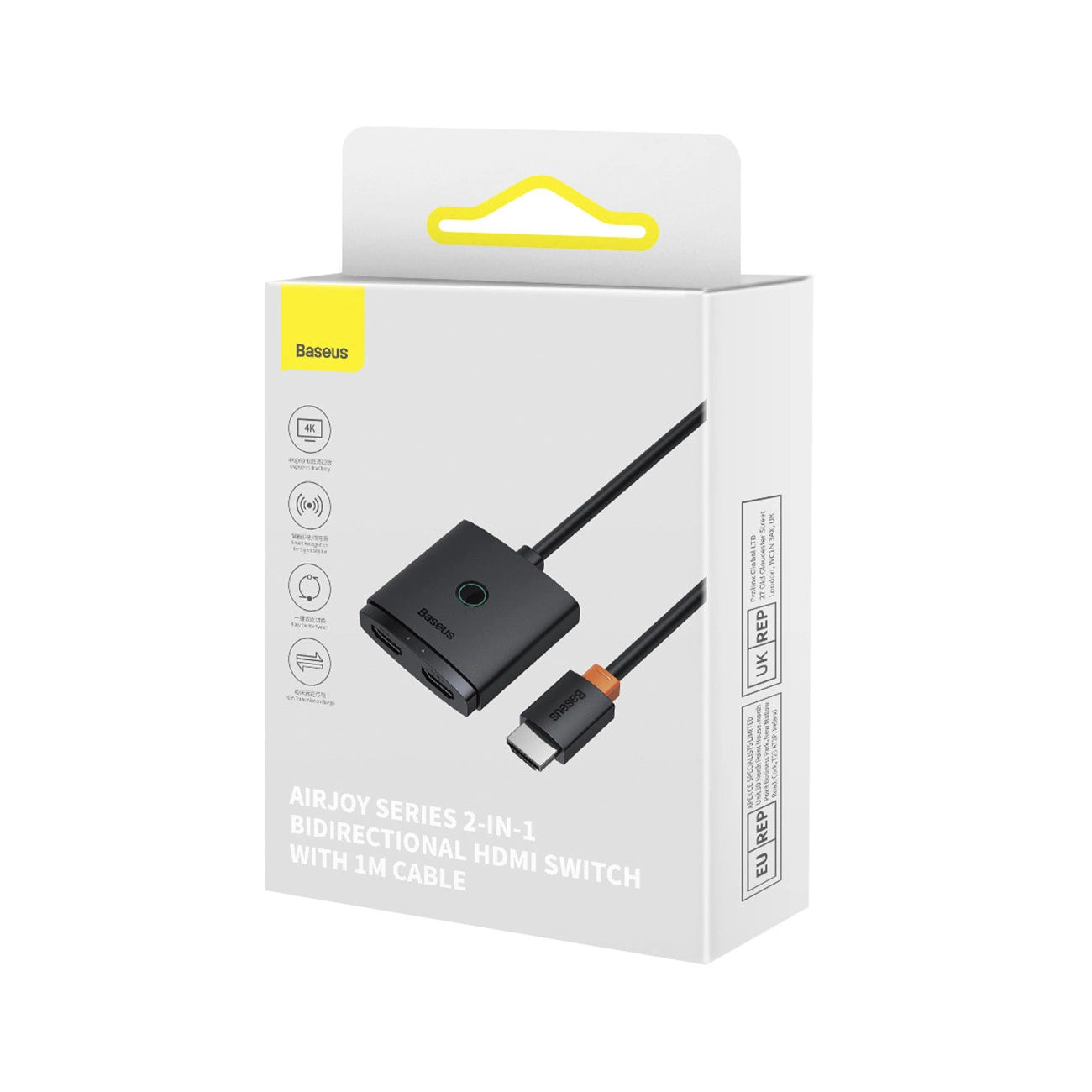 Switch Video Baseus AirJoy Cluster Bidireccional, Negro B01331105111-01