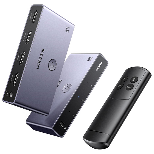 Switch de video HDMI UGREEN CM624 (15604), Gris, Reacondicionado