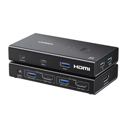 Switch de Video HDMI UGREEN AK502 (45452), Negro