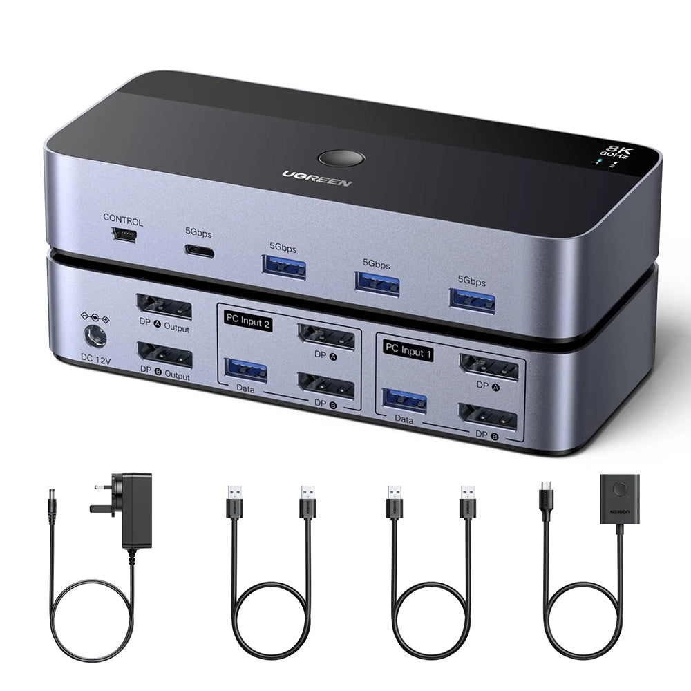 Switch Video DisplayPort UGREEN AK700 (55851), Gris