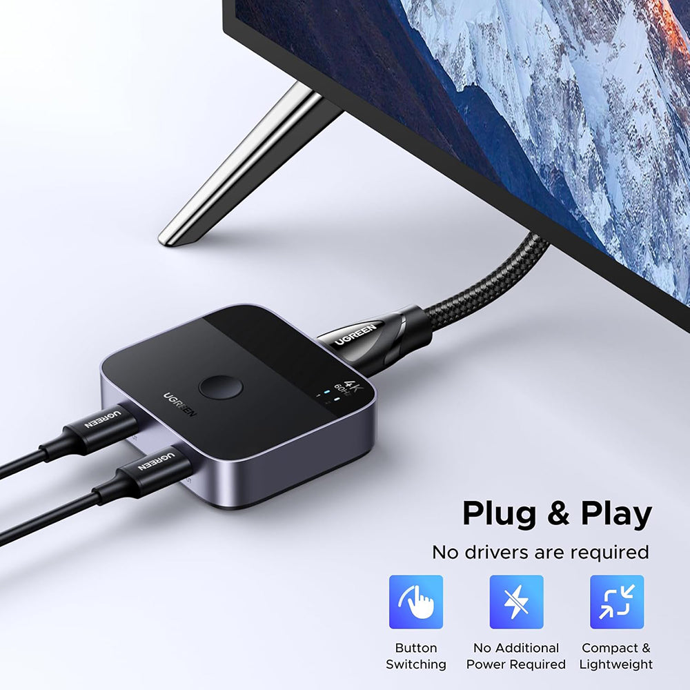 Switch Video USB-C UGREEN AW502 (55451), Gris