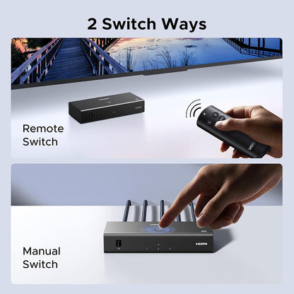 Switch Video HDMI UGREEN AW504 (55857), Negro