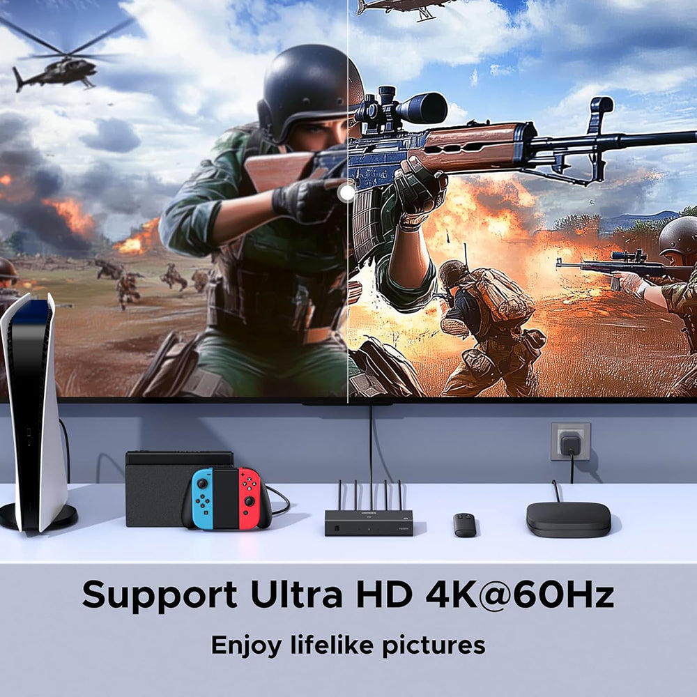 Switch Video HDMI UGREEN AW504 (55857), Negro
