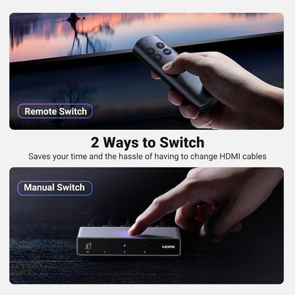 Switch de vídeo HDMI UGREEN CM624 (15604), Gris