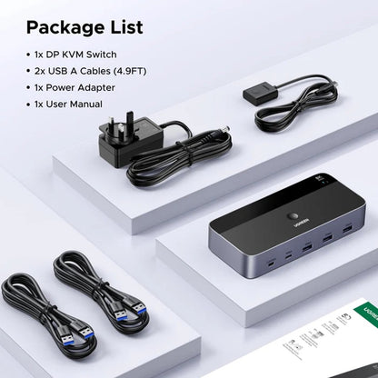 Switch Video DisplayPort UGREEN CM695 (25962), Negro