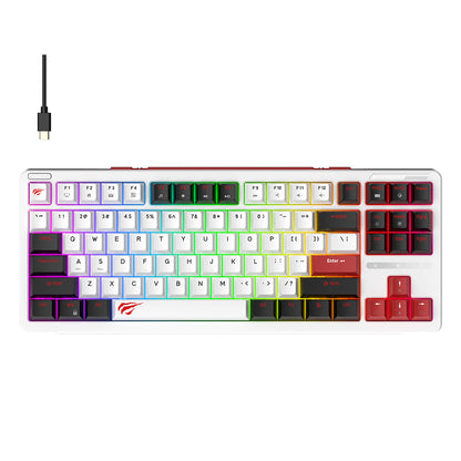 Teclado Gaming HAVIT KB902L, RGB, 1.8m, Multicolor