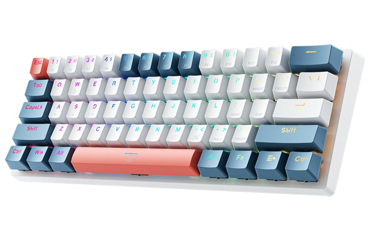 Teclado Gaming con Cable USB Machenike K500-B61 Mecánico, RGB, Retroiluminación Roja, Blanca Azulada
