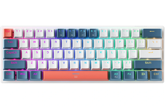 Teclado Gaming con Cable USB Machenike K500-B61 Mecánico, RGB, Retroiluminación Roja, Blanca Azulada