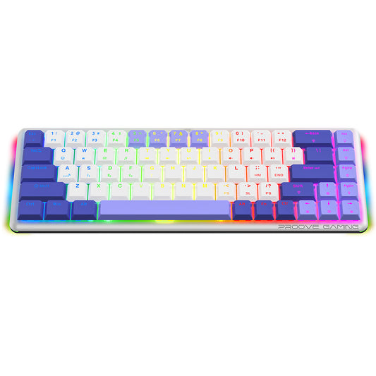 Teclado Gaming Inalámbrico Proove AFK, RGB, BT / Wi-Fi / Cableado, 1.5m, Blanco WKAFKEN22002