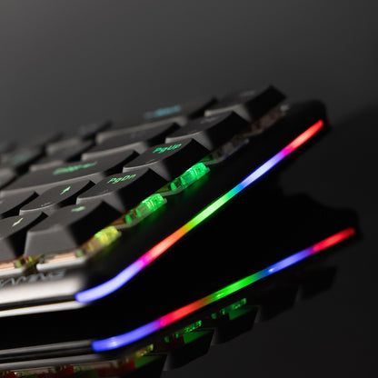 Teclado Gaming Inalámbrico Proove AFK, RGB, BT / Wi-Fi / Cableado, 1.5m, Blanco WKAFKEN22002