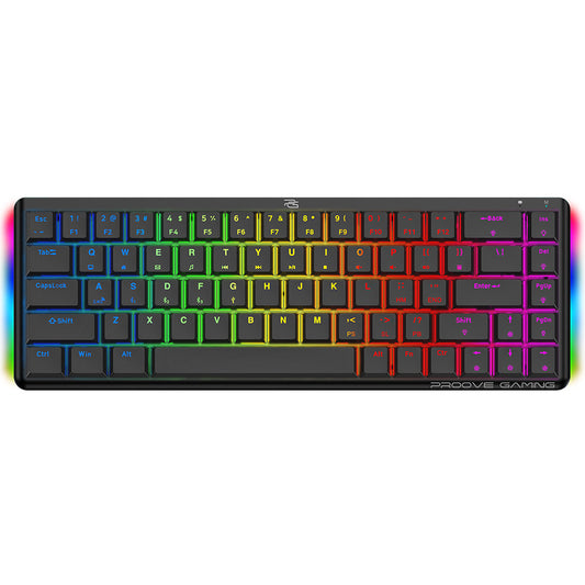 Teclado Gaming Inalámbrico Proove AFK, RGB, BT / Wi-Fi / Cableado, 1.5m, Negro WKAFKEN22001