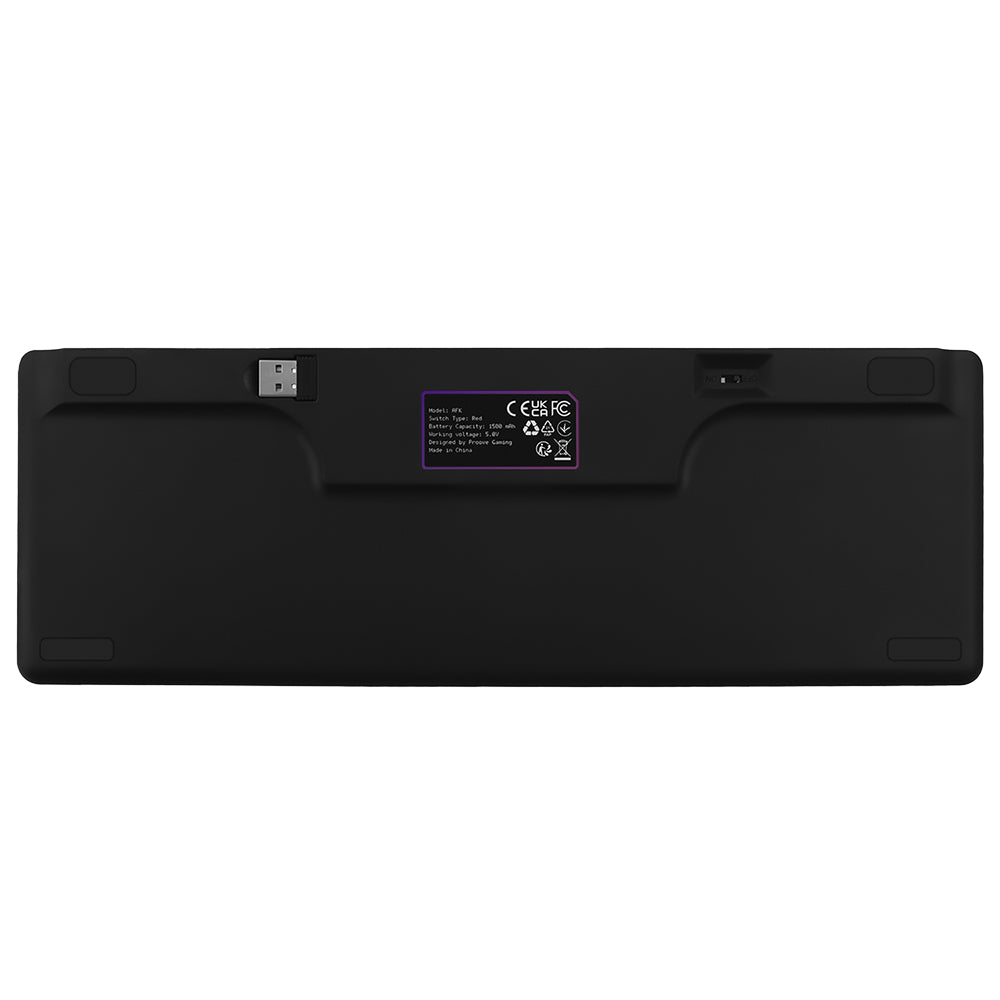 Proove AFK Wireless Gaming Keyboard, RGB, BT / Wi-Fi / Wired, 1.5m, Black WKAFKEN22001