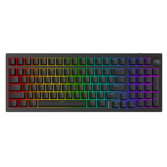 Teclado Gaming Inalámbrico Proove Slicker, RGB, BT / Wi-Fi / Cableado, 1.8m, Negro WKSLEN00022401