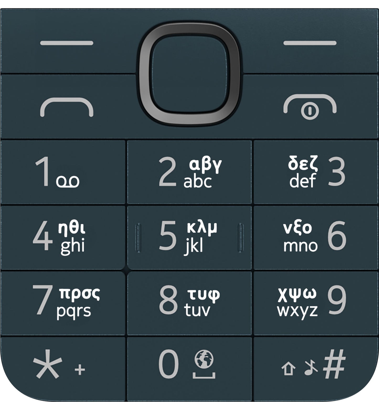 Teclado griego para Nokia 225 4G (2024), azul