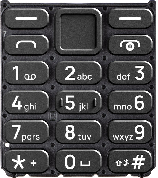 Teclado latino para HMD 110 / Nokia 110 (2024), Negro