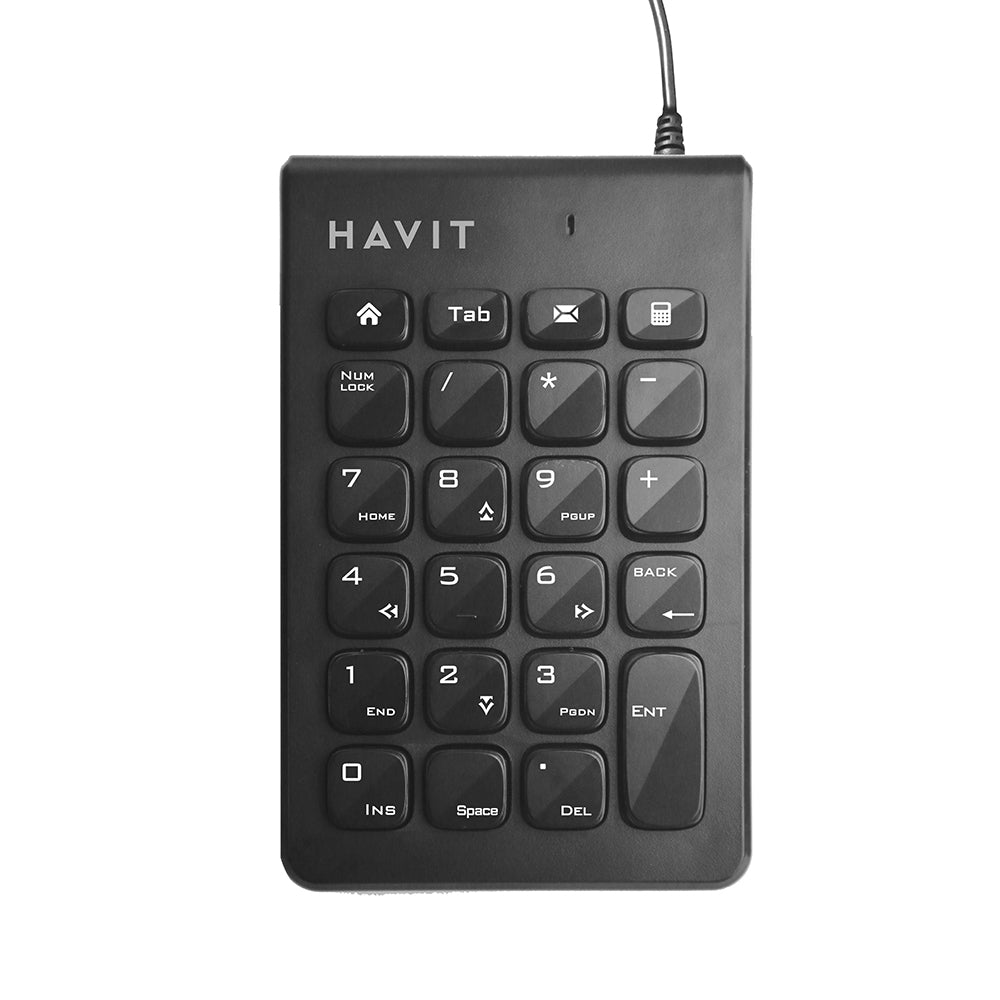 Teclado Numérico Wired USB HAVIT KB223, 1.5m, Negro