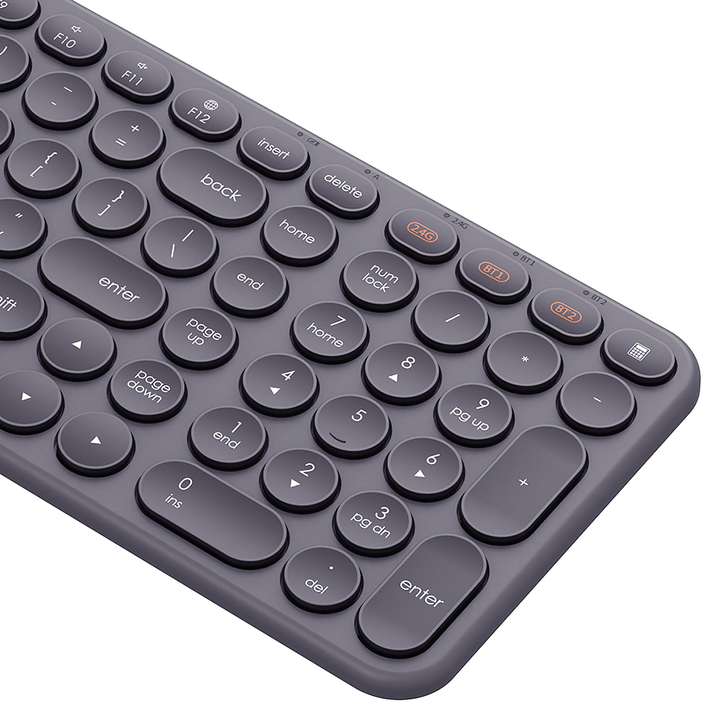 Baseus K01B Teclado Inalámbrico Tri-Mode, BT / Wi-Fi, Gris B009009555550483333-00