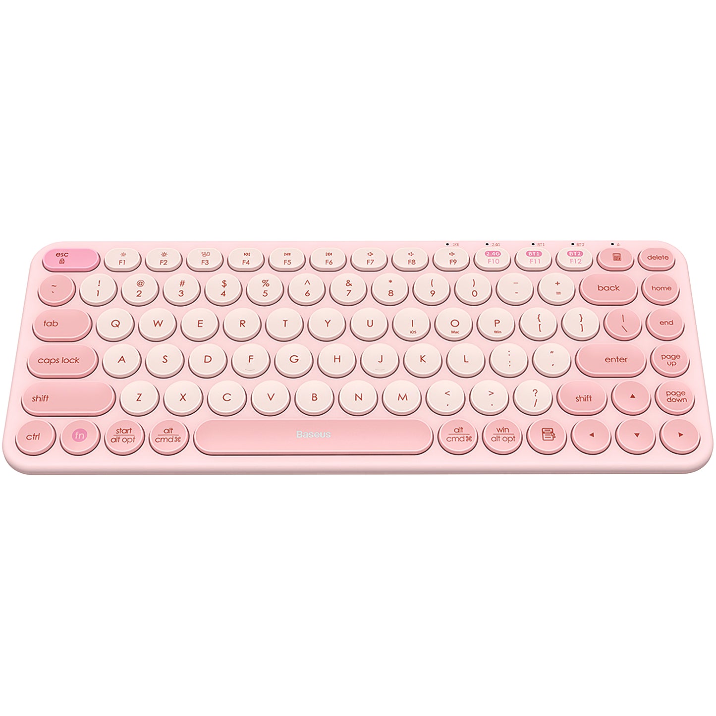 Baseus K01A Teclado inalámbrico trimodal, BT / Wi-Fi, rosa B009009555550341313-00