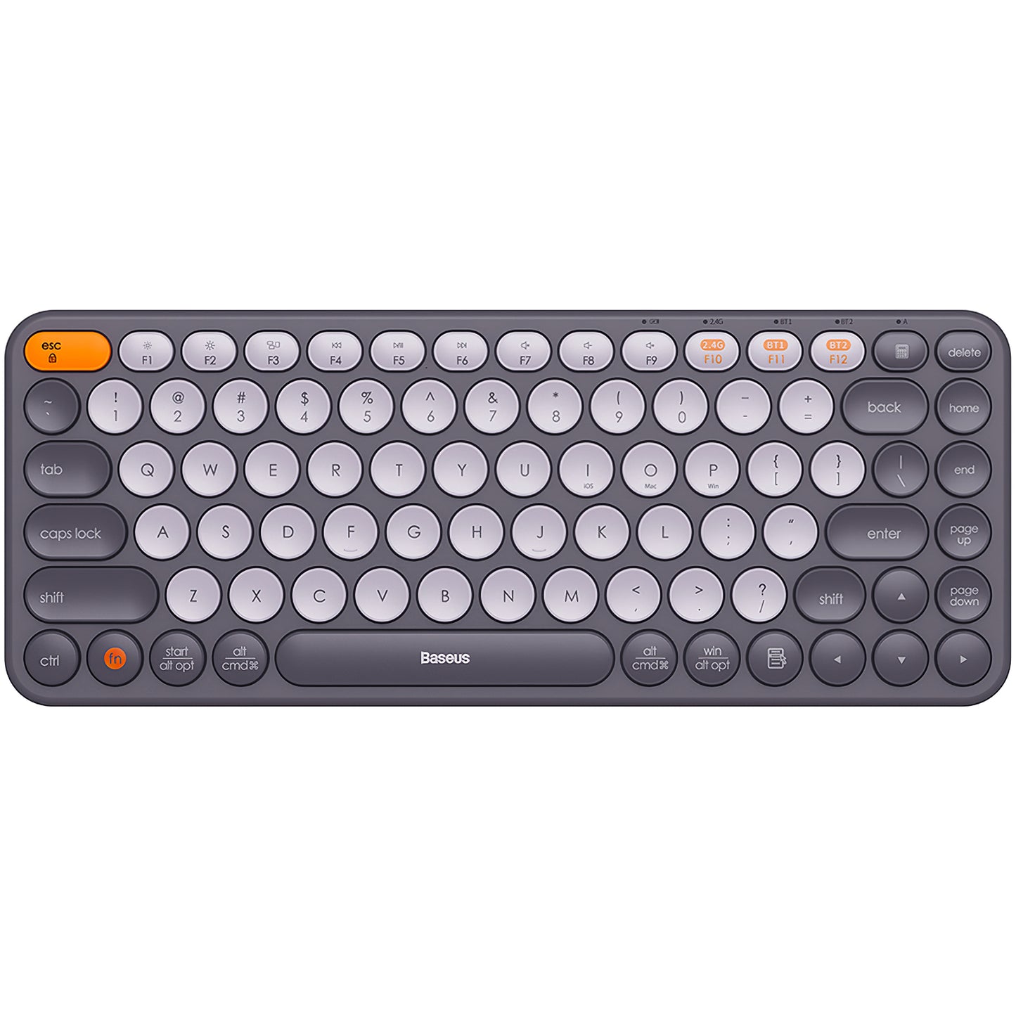 Baseus K01A Teclado Inalámbrico Tri-Mode, BT / Wi-Fi, Gris B009009555550383333-00