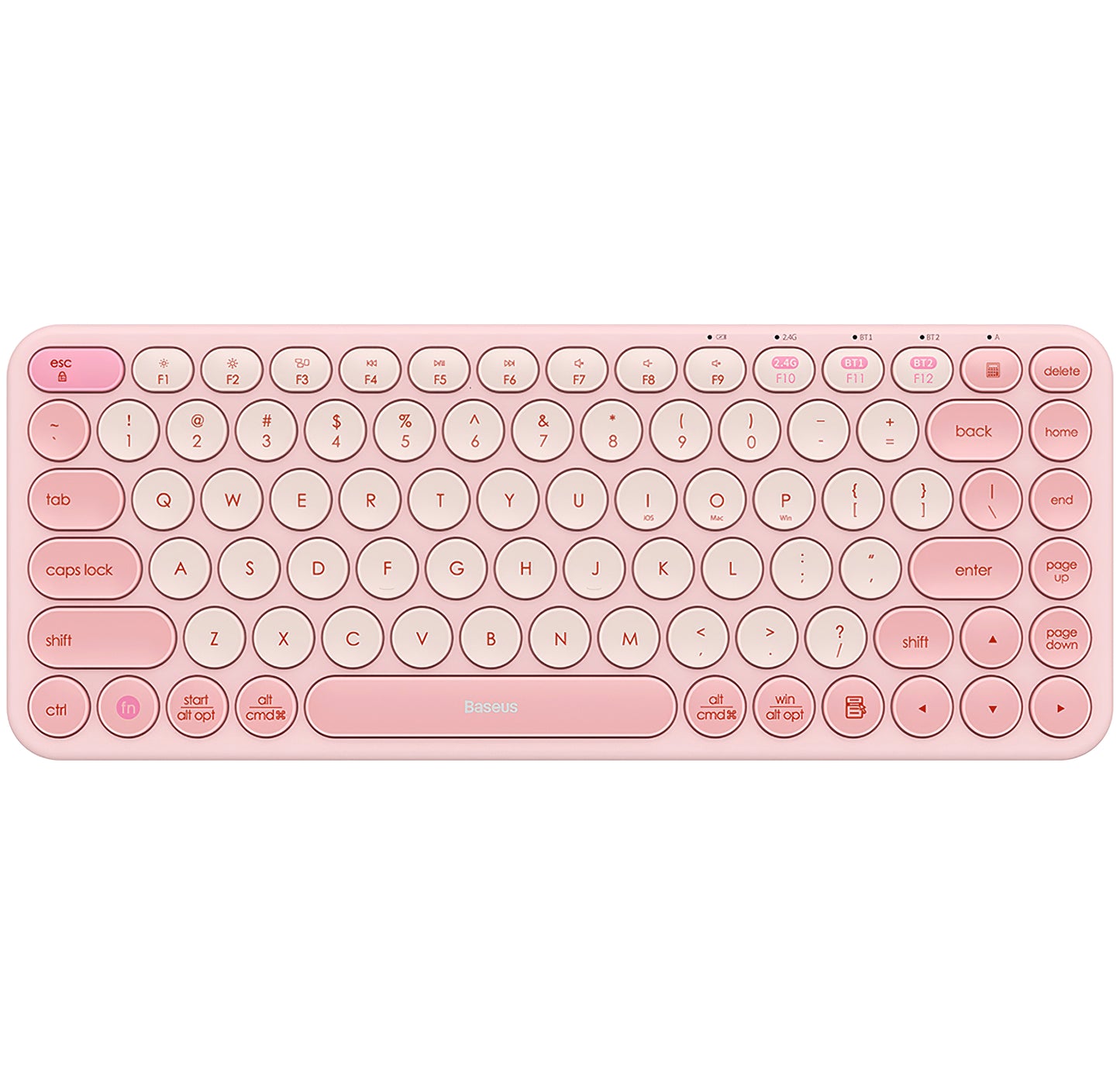 Baseus K01A Teclado inalámbrico trimodal, BT / Wi-Fi, rosa B009009555550341313-00