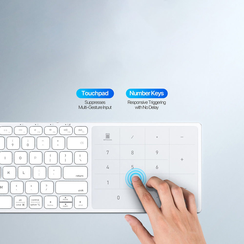 Teclado inalámbrico DUX DUCIS LK, BT / Wi-Fi, Negro