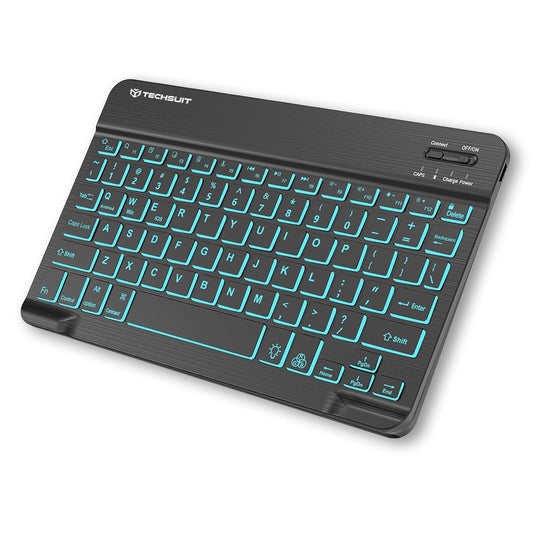 Teclado inalámbrico Techsuit WK1, RGB, Negro